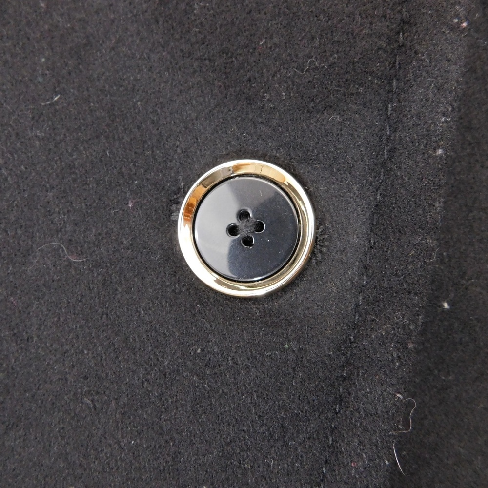 St. John's Bay Black Peacoat Wool Blend - Picture 4 of 8